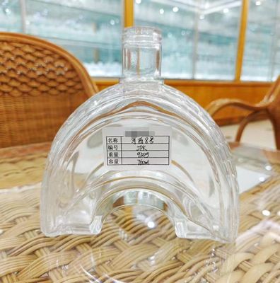 Transparent 500ml 700ml 750ml XO Brandy Glass Bottles with Round Shape Collar