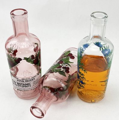 700 ml 750 ml 500 ml 1 Liter Customized Transparent Glass Wine Bottle with Custom Logo