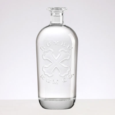700ml 750ml 1000ml Frosted Printing Glass Bottle Extra Super Flint for Gin Vodka Tequila Whisky Brandy