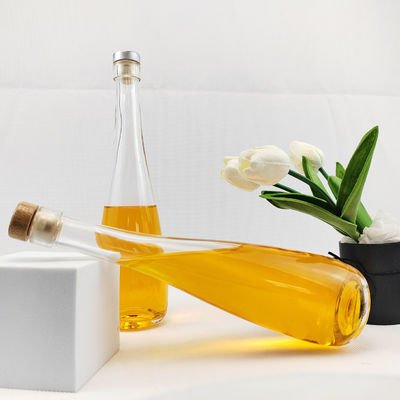 Customized Shape Mineral Packaging Glass Bottles with Cork Supply Bulk Sale 330ml 520ml