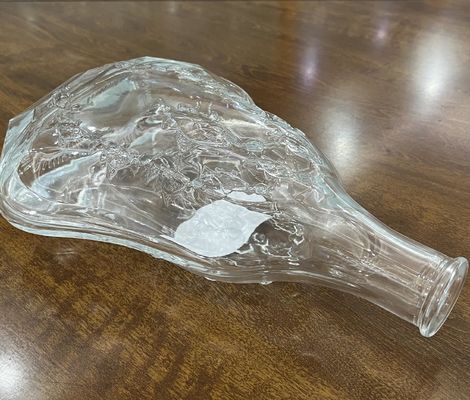 Carved Glass XO Bottle 700ml Glass Bottle Vodka Brandy Whiskey Decanter with Stopper