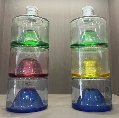 250ml 375ml Round Stackable Glass Bottle for Beverage Vodka Whiskey Wine Mini Cute Gin