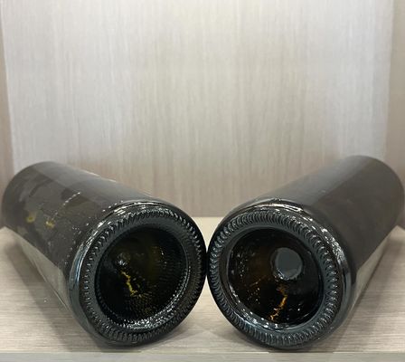 Clear Red Fruit Bordeaux Round 750ml Wine Bottles with Cork Caps Industrial Beverage
