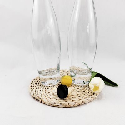 Beverage Glass Bottles 200ml 375ml 500ml 750ml Long Neck Ice Wine Bottles With Lid/Cork