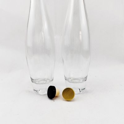 Beverage Glass Bottles 200ml 375ml 500ml 750ml Long Neck Ice Wine Bottles With Lid/Cork