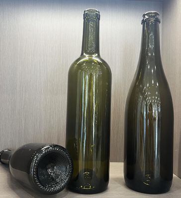 375ml 500ml 750ml Whiskey Bottle Frosted Amber Glass Wine Bottle for Your Restaurant