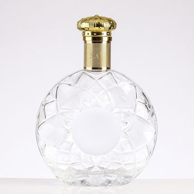 Unique Shape Empty Glass Vodka Bottle Whiskey Bottle 375ml 500ml 700ml for Liquor Direct