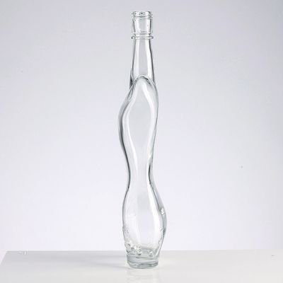 Glass Collar 500ml 50cl Woman Body Shape Whisky Spirits Rum Bottle with Tamper Evident Cap