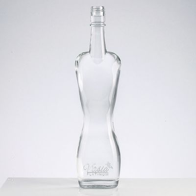 Glass Collar 500ml 50cl Woman Body Shape Whisky Spirits Rum Bottle with Tamper Evident Cap