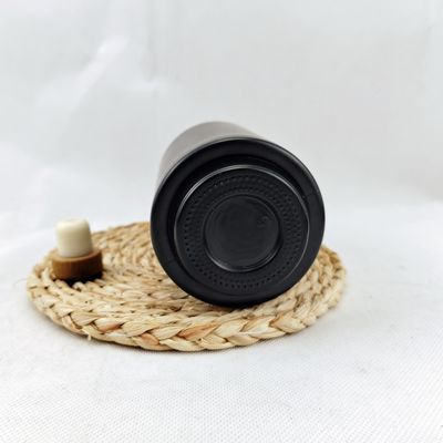Liquor Matte Black Glass Gin Bottle 500ml 750ml Sealing Type Cork Frosted Black Spirit