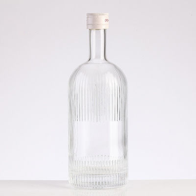 500mll Glass Alcoholic Beverage Liquor Bottle with Cork Custom Color Glass Body Material