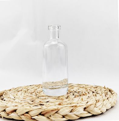 Glass Wine Bottle with Cork 100ml Round Shape Transparent Clear Body Material Glass