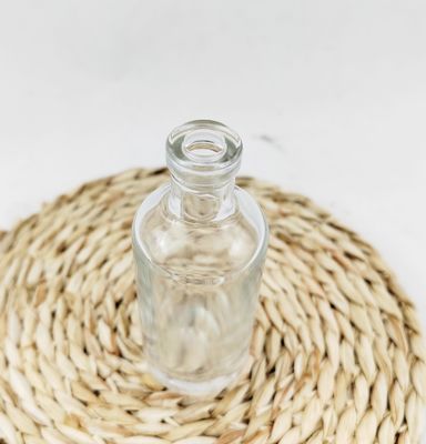 Glass Wine Bottle with Cork 100ml Round Shape Transparent Clear Body Material Glass