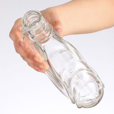 Transparent Brandy Bottle 750ml Drop Shape with Customized Logo and Label Printing