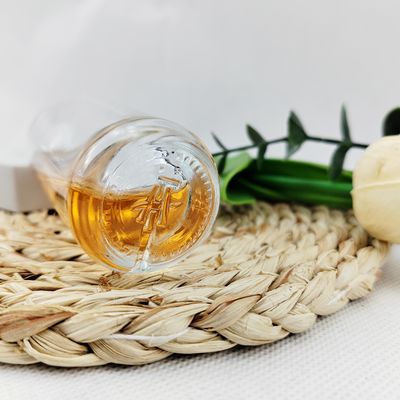 Glass Wine Bottle with Cork 100ml Round Shape Transparent Clear Body Material Glass