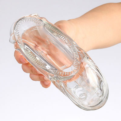 Transparent Brandy Bottle 750ml Drop Shape with Customized Logo and Label Printing