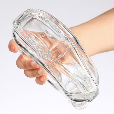 Glass Round Shape 700ml 750ml Clear Empty Flint Liquor Wine Vodka Tequila Bottle