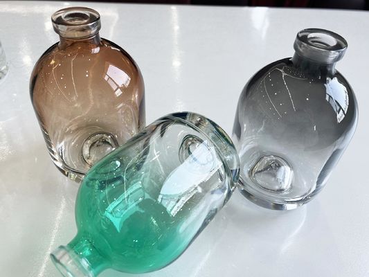 250ml 375ml 500ml Thick Bottom Glass Whiskey Bottle with Customized Clear Round Design