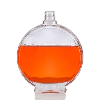 Embossed Glass Bottle for Brandy Whisky Vodka Rum Tequila Hot Stamping Large Capacity