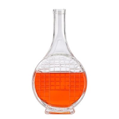 Embossed Glass Bottle for Brandy Whisky Vodka Rum Tequila Hot Stamping Large Capacity