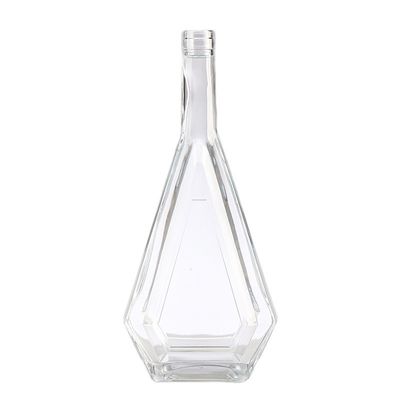 Super Flint 70cl Unique Rhombus Shape Glass Bottle Ideal of Brandy Liquor Whisky 750ml