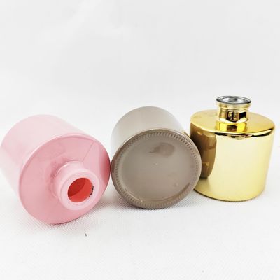 Luxury Electroplated Gold Silver Red Glass Perfume Reed Diffuser Bottle with Cap Box