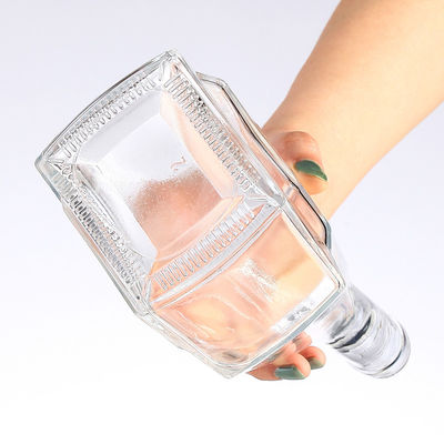 Super Flint 70cl Unique Rhombus Shape Glass Bottle Ideal of Brandy Liquor Whisky 750ml