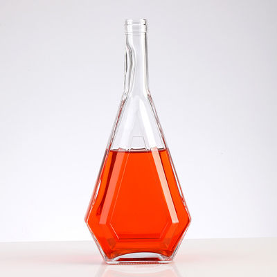 Super Flint 70cl Unique Rhombus Shape Glass Bottle Ideal of Brandy Liquor Whisky 750ml