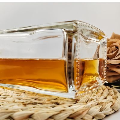 Glass Beverage Bottle 750ml 500ml for Gin Whisky Vodka Brandy Customized Square Shape