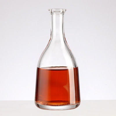 Elegant Long Neck Empty Glass Wine Bottle with Customized Shape and Cork