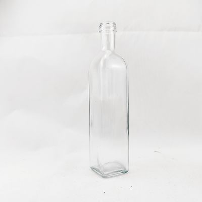Hot Stamping 250ml 500ml 750ml Glass Bottle for Whiskey Screw Cap Clear Liquor Bottle