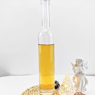 Glass Products Slim Wine Bottle with Cork and Collar Material Made in Shandong