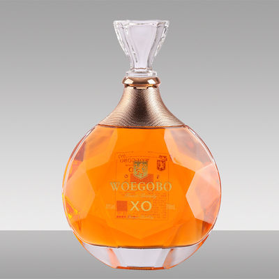 Collar Material Glass Bottle 500ml 700ml Whisky Brandy for Clients' Specific Requirements