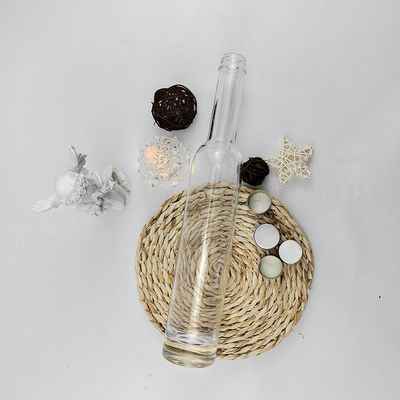 Glass Products Slim Wine Bottle with Cork and Collar Material Made in Shandong