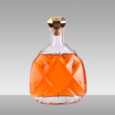 Collar Material Glass Bottle 500ml 700ml Whisky Brandy for Clients' Specific Requirements