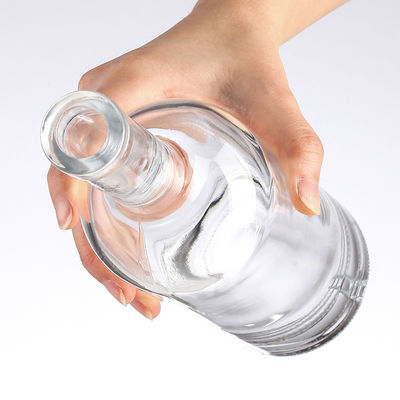 Transparent Glass Bottle 750ml Red Wine Bottle with Cork Sealing Type Made