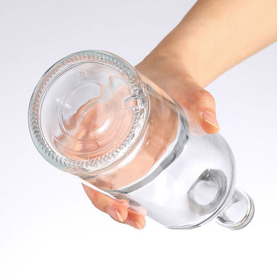 Transparent Glass Bottle 750ml Red Wine Bottle with Cork Sealing Type Made