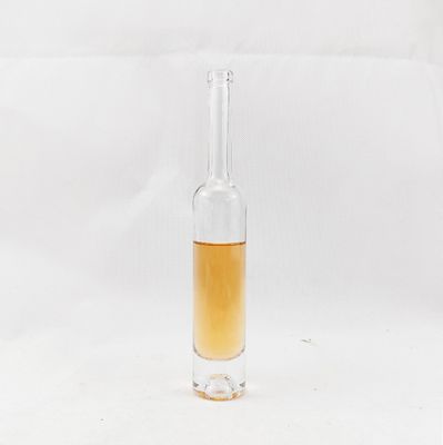 Glass Body Material Cork Cap 375ml Long Neck Wine Bottle for Frosted Slim Beverage