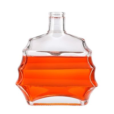 500ml 750ml Clear Liquor Glass Bottle for Brandy XO Whisky Custom Design and Beverage
