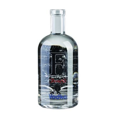Clear Glass Collar Material 750ml Bottles for Spirits Wine Liquor