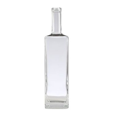 Clear Glass Body Material Wine Vodka Bottle 500ml 750ml Whiskey Bottle