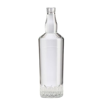 Clear Glass Body Material Wine Vodka Bottle 500ml 750ml Whiskey Bottle