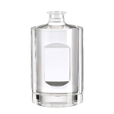 OEM/ODM Welcome 355ml Glass Bottle for Liquor Hot Stamping Surface Rectangle Shape