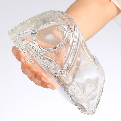 OEM/ODM Welcome 355ml Glass Bottle for Liquor Hot Stamping Surface Rectangle Shape