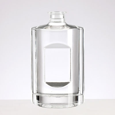 OEM/ODM Welcome 355ml Glass Bottle for Liquor Hot Stamping Surface Rectangle Shape