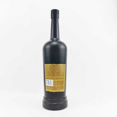 Industrial Beverage Hot Stamping Shandong Cork Cap Glass 750ml Black Beer Bottle GY