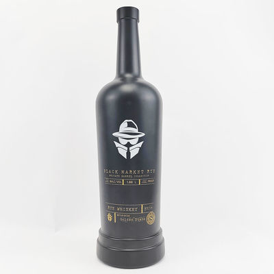 Industrial Beverage Hot Stamping Shandong Cork Cap Glass 750ml Black Beer Bottle GY