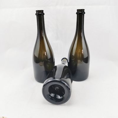 500ml 750ml Glass Liquor Beverage Burgundy Wine Bottle with Round Shape Decoration