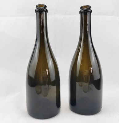 500ml 750ml Glass Liquor Beverage Burgundy Wine Bottle with Round Shape Decoration