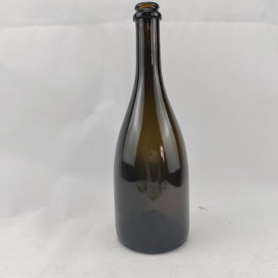 500ml 750ml Glass Liquor Beverage Burgundy Wine Bottle with Round Shape Decoration